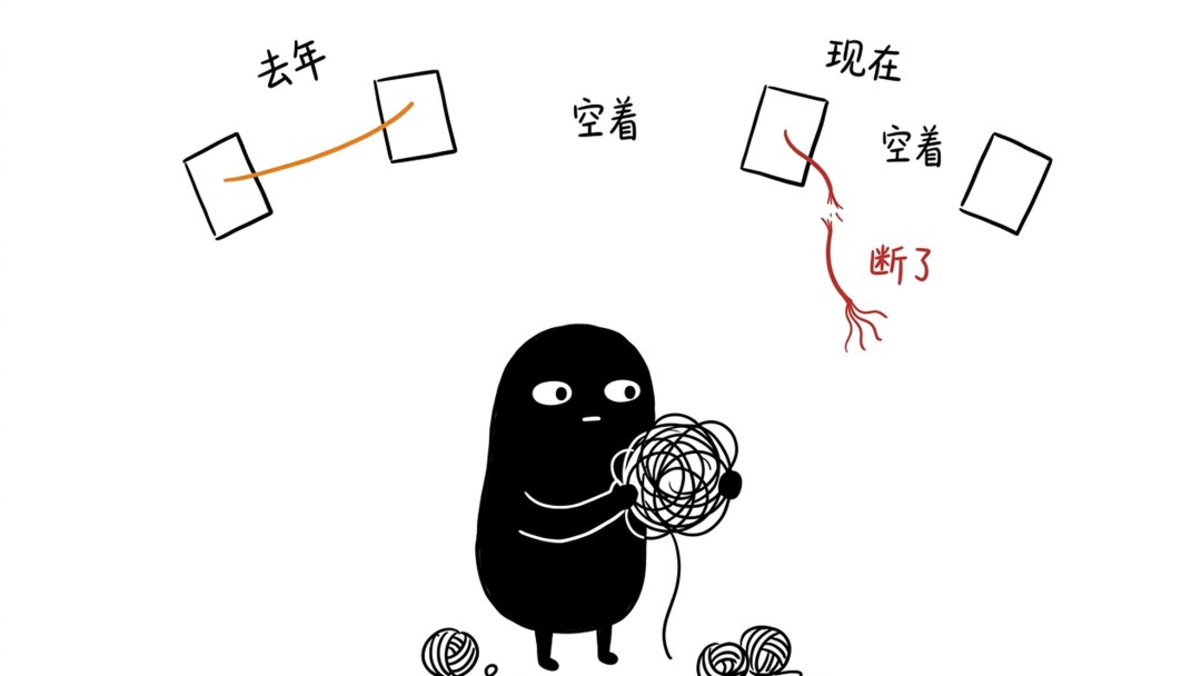 卡片还散在那里，可连出去的那根线已经断了